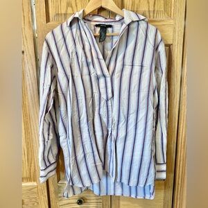 Smythe oversized striped tunic blouse top